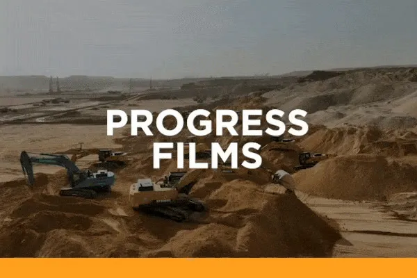 Progress films — showreel on Vimeo. Aerial footage over a coastal construction site.
